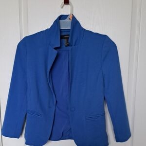 Forever 21 Blue Tailored Blazer with Lapel
